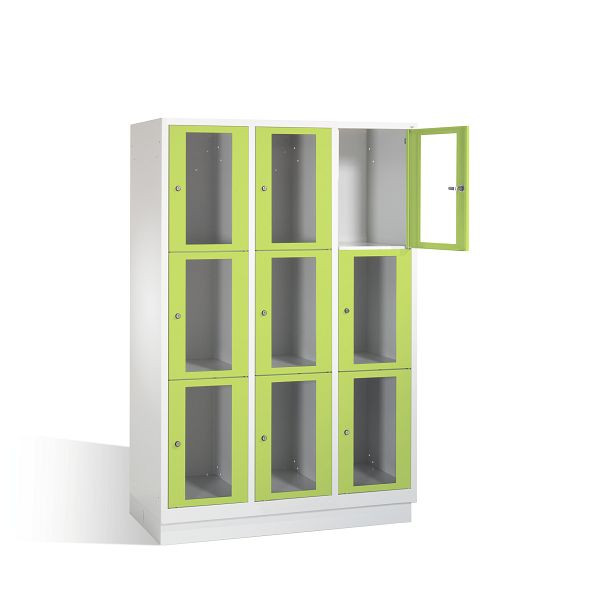 C+P Schließfachschrank Classic, H1800xB1200xT500mm, Farbe: Lichtgrau / Viridingrün, 8020A323 S10007