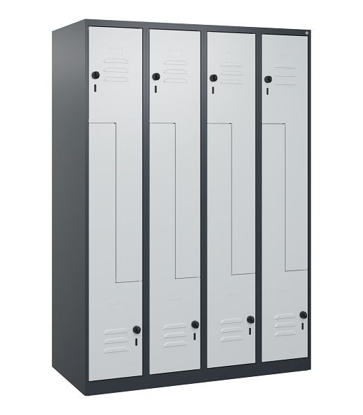 C+P Z-Spind Classic PLUS, 8 Abteile, 1700x1200x500mm, 7016/7035, Drehriegel, 0800037-408 S10026