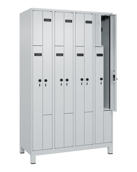 C+P Z-Spind Evolo PLUS, Füße, 8 Fächer, 1950x1200x500mm, 7035/7035, Drehriegel, 049013-408 S10012