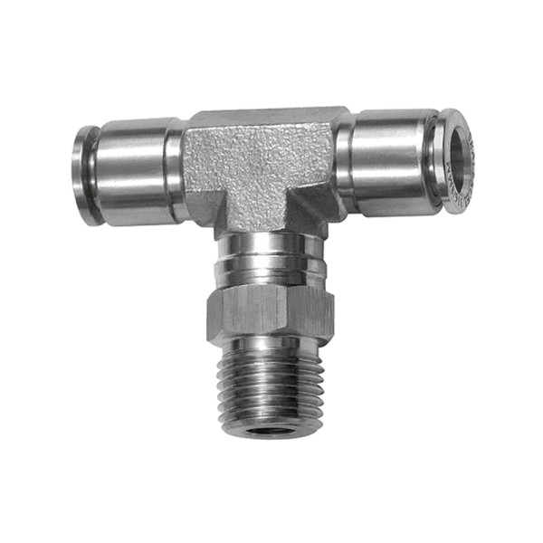 Riegler T-Steckverschraubung, drehbar, R 1/8, Schlauch-Ø 8, ES 1.4404, 135191