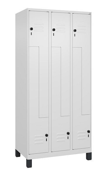 C+P Z-Spind Classic PLUS, C Z-Spind, Classic PLUS, Füße, 6 Abteile, 1950x900x500mm, 9016/9016, Drehriegel, 080013-306 S10014