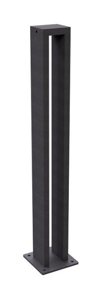 Schake Fahrradständer, Einzelparker aus Vierkantrohr 80x20x2mm, Höhe: 800mm, Breite: 95 mm, mit Bodenplatte 150x150mm, beschichtet in DB 703, 458_95PB