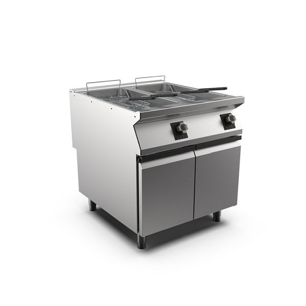 Mareno M1-900 elektrische Fritteuse 2x 22 Liter, mit Türen, 80cm, FR98E22A, 191.411