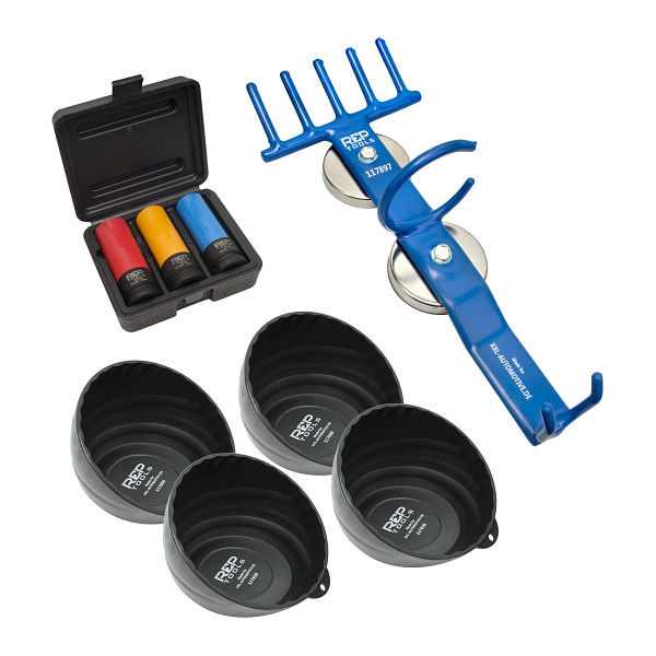 RepTools Einsätze für Radschrauben und Radmuttern, Magnethalter für Schlagschrauber, Magnetschale x 4 Stück, XXL-118552