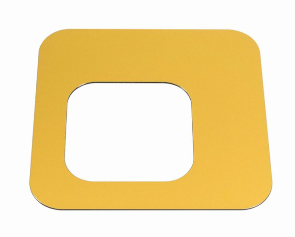 Design-Abfallbehälter PURE ELEGANCE Deckel + Piktogramm Gelb, B 385 x T 385 x H 5 mm, 392023