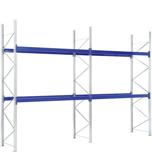 BITO Palettenregal Set /P1 4505/1100/28400 K-Regal 2 Ebenen 600 RAL5010 unmontiert, C0710-0401