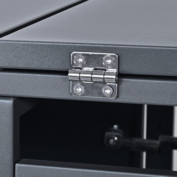 Westmann Mülltonnenbox Status 5, 5 x 240L Anthrazit & Holzoptik, 80x330x116cm, WMJGBC253-5