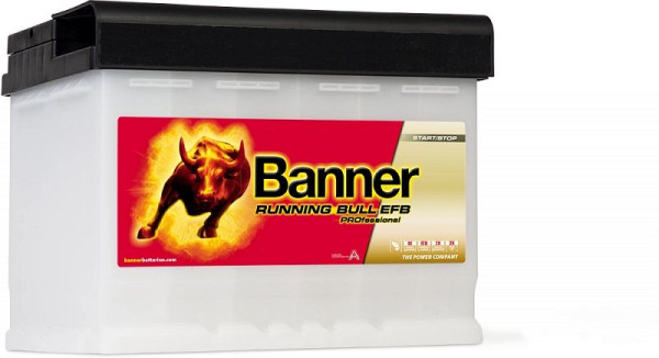 Banner PKW Batterie Running Bull EFB PROfessional 565 11, für Start/Stop Anwendung der neuesten Generation, 012565110101