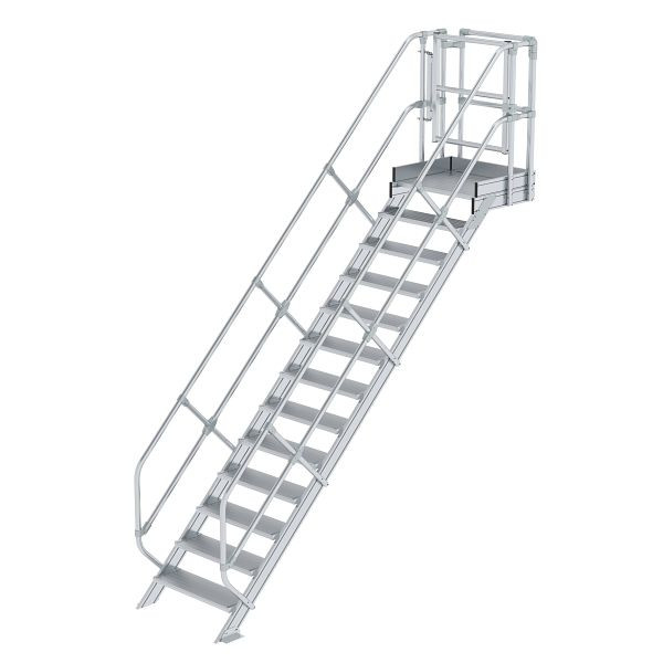 Munk Günzburger Steigtechnik Treppen-Modul Aluminium geriffelt 13 Stufen, 632313