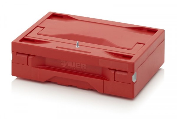 Auer Toolboxen Pro, 40 x 30 x 12 cm, Box rot, Deckel rot, TB S 4311 F3