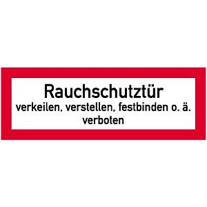 Moedel Rauchschutztür verkeilen...verboten, Folie, doppelseitig, 210x74 mm, 57775