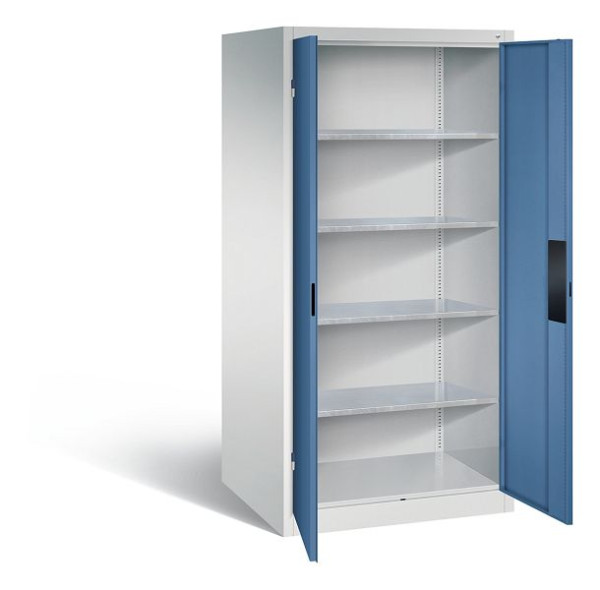 C+P Werkzeugschrank Acurado, H1950xB930xT800mm, Farbe: Lichtgrau / Fernblau, Muldengriff, 8924-052 S10096