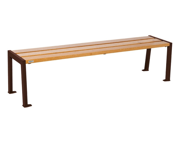 Procity Sitzbank Ohne Rückenlehne Silaos 1800 mm, Holz & Stahl, helle Eiche/RAL 8017, 209632.8017.CHEC