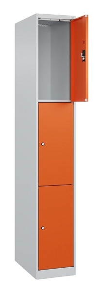 C+P Schließfachschrank Evolo PLUS, 3 Fächer, 1850x300x500mm, 7035/2004, 049000-103 S10002