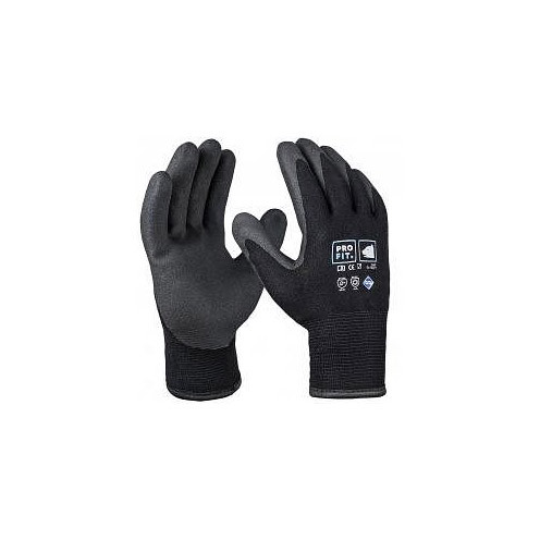PRO FIT HPT-Polymer-Winterhandschuh, Doppelstrick, schwarz/schwarz, Größe: 8, VE: 6 Paar, 3677-8