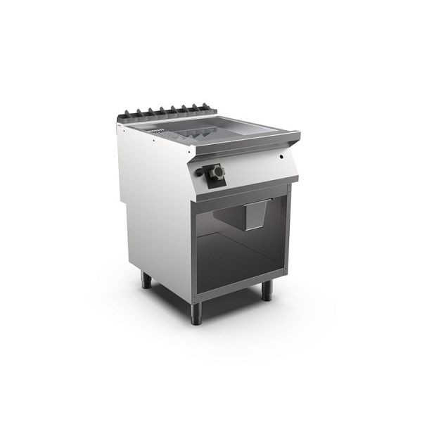 Mareno M1-700 Gas-Grillplatte mit 2/3 glatter und 1/3 gerippter Chromplatte, 60cm, FT76GMCG, 171.216
