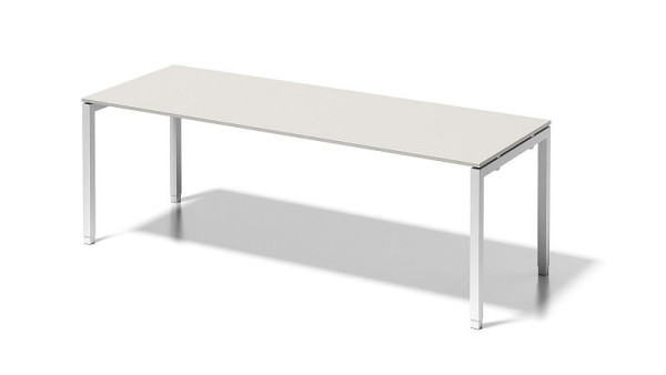 Bisley Cito Schreibtisch, 650-850 mm höheneinstellbares U-Gestell, H 19 x B 2200 x T 800 mm, grauweiß/verkehrsweiß, DUH2208GW396