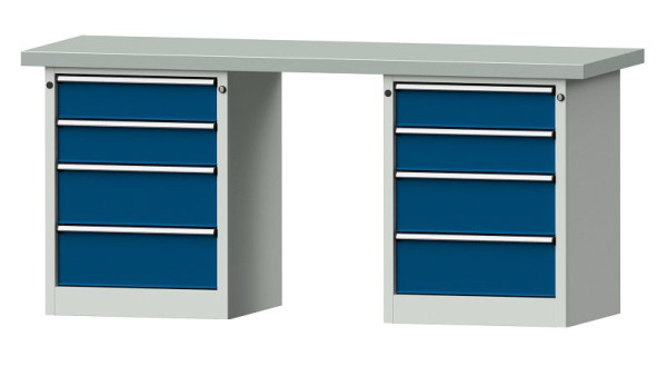 ANKE Werkbänke Kombiwerkbank, Modell 840 V, 2000 x 700 x 900 mm, RAL 7035/5010, ZBP 50 mm, 415.111