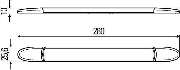 HELLA Innenraumleuchte, LED, 12V, 1.8W, LED, Anbau, Lichtscheibenfarbe: glasklar, Innenraum, 2JA 343 606-001