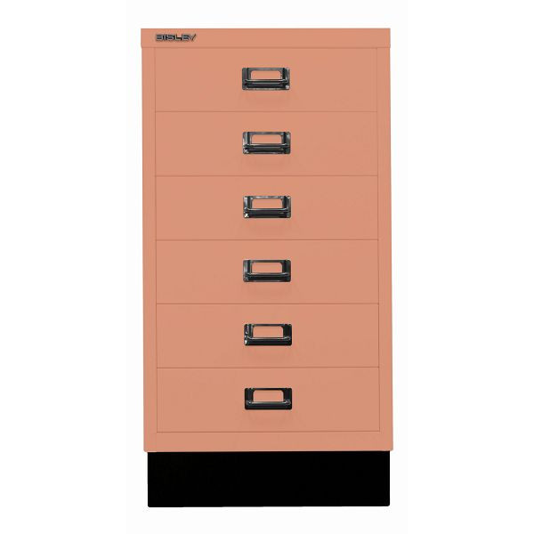 Bisley MultiDrawer™, Inkl. Sockel, DIN A3, 6 Schubladen, 658 coral, L29A36S658