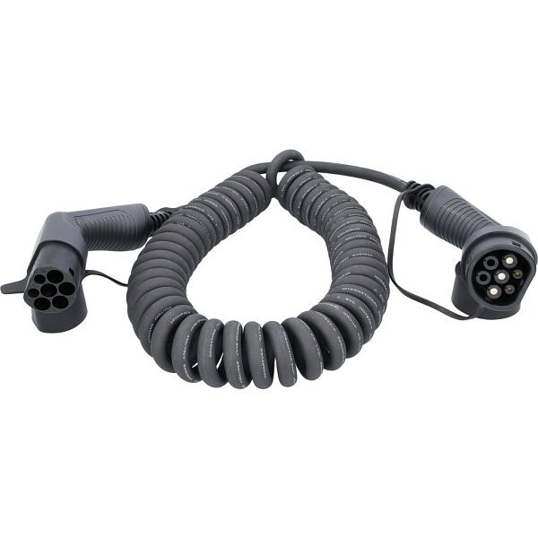 KS Tools Ladekabel, spiral, Typ 2 / Typ 2 7,4 kw, 230 v, 32 a, 8 Meter, 117.7350