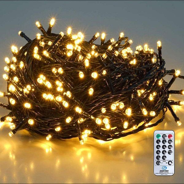 Salcar 26m 360er LED Lichterkette Weihnachtsbaum (23m Lichterkette + 3m Stromkabel) mit Fernbedienung, 910041