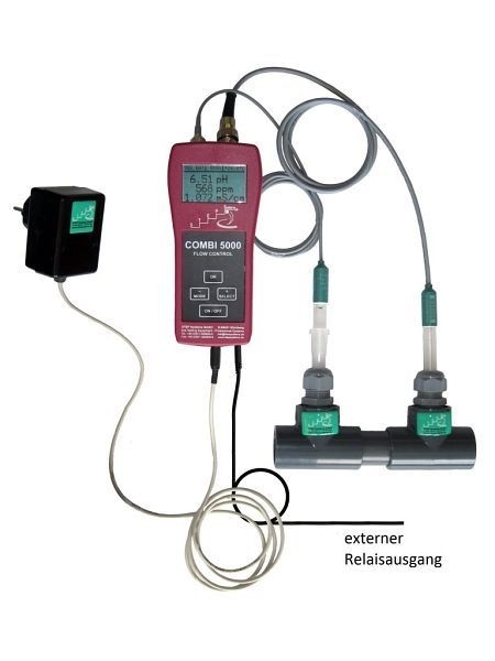 STEP Systems pH-EC Flow Control 5000 mit Relaisausgang, Überwachung von pH-Wert, Leitfähigkeit und Temperatur, 52030R
