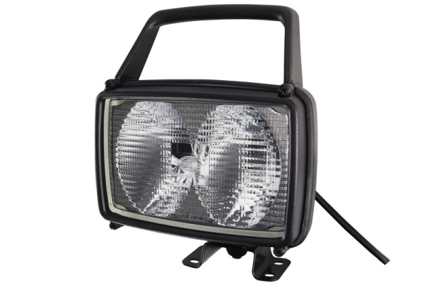 HELLA Halogen-Arbeitsscheinwerfer, Double-Beam, 12/24V, Anbau, 4-Punkt Befestigung, Nahfeldausleuchtung, 250mm, mit Handgriff, 1GA 006 991-021
