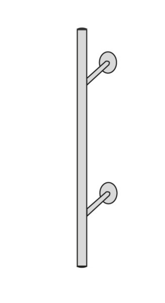 Kerkmann Abschlusselement Arte, Ø 45, H 1900 mm, Edelstahl, 33685081