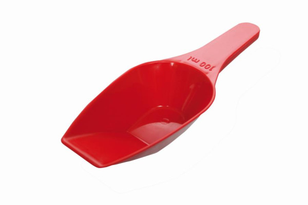 Schneider Messschaufel aus Polyethylen, Länge: 200 mm, Volumen: 100ml, rot, 200346