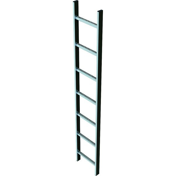ZARGES Schachtleiter Edelstahl 12 Sprossen, 400 mm lichte Breite, 47359