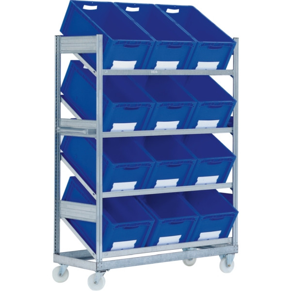 BITO Regalwagen SR XL -Behälter 1815x1368x533 verzinkt Set, 15183