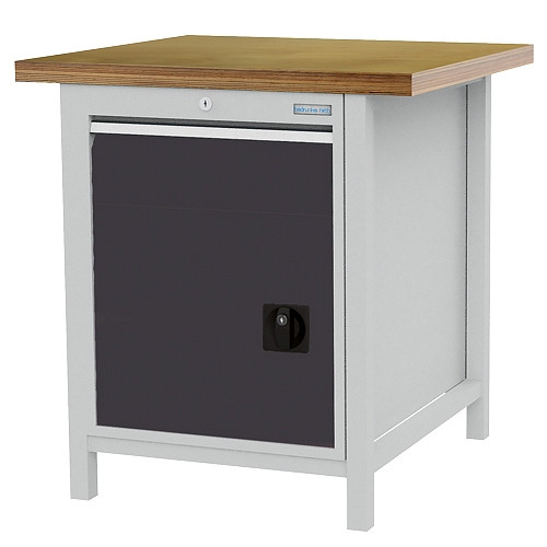 Bedrunka+Hirth Kastenwerkbank Breite 810 mm, R18-24, 1 x Schublade, 1 x Flügeltüre, Maße in mm (B x T x H): 810 x 750 x 859, 03.055.02VZ