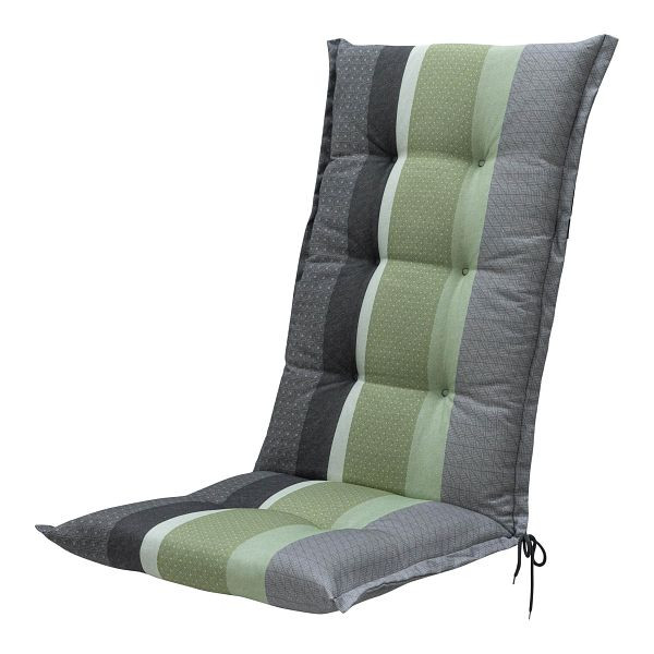BEST Sitzauflage für Stuhl mit hoher Rückenlehne, Streifendruck, 571402