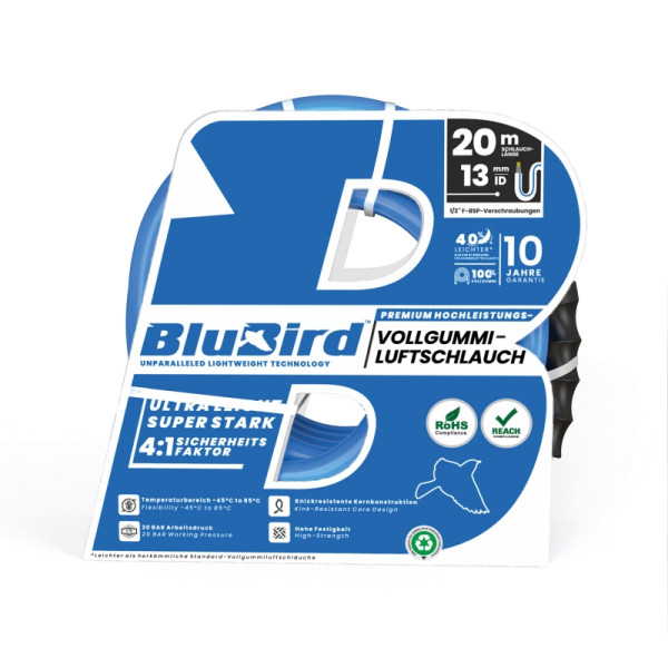 Riegler Werkstattschlauch-Set »BluBird«, Sicherheitskupplung, Ø20x13, 20 m, 149567