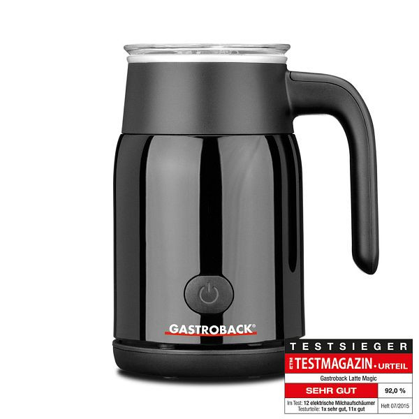 Gastroback Latte Magic Milchaufschäumer, schwarz, 42326