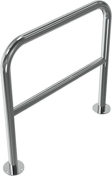 Schake Edelstahlbügel Ø 48 mm für Dübel Befestigung, mit Querholm, Gesamtbreite 800 mm, 449_21P