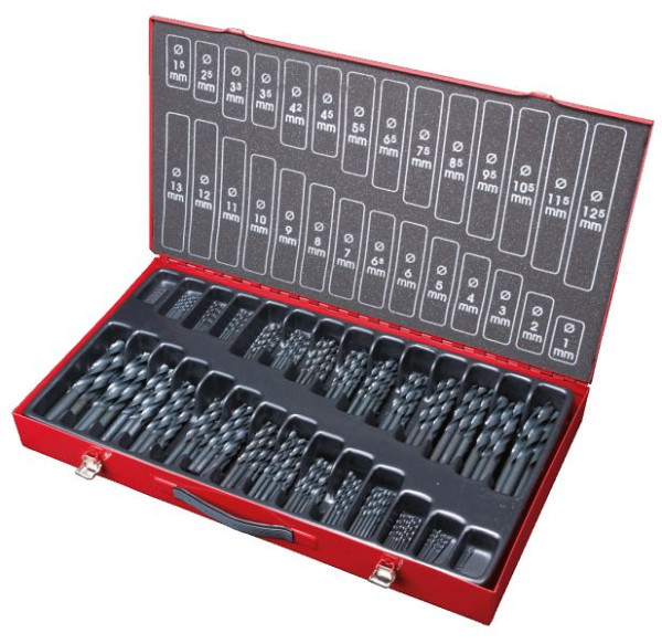 KS Tools HSS-R Spiralbohrer-Satz, 230-teilig, 1-13mm, 330.1650