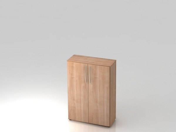 Hammerbacher Schrank 3OH 34, 6cm tief Bogengriff Nussbaum/Nussbaum, 80x34,6x114,4 cm (BxTxH), V4550/N/N/BM