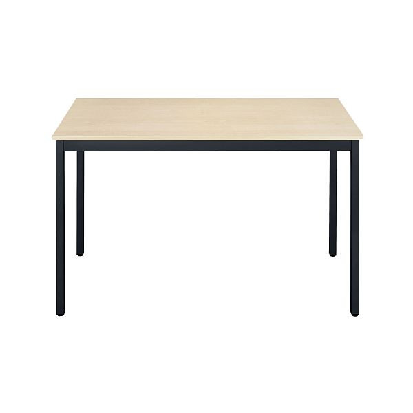 Bisley Mehrzwecktisch, Breite 1200 mm, Tiefe 600 mm, 25mm Tischstärke, 333 schwarz x MP ahorn, MTC251206MP333