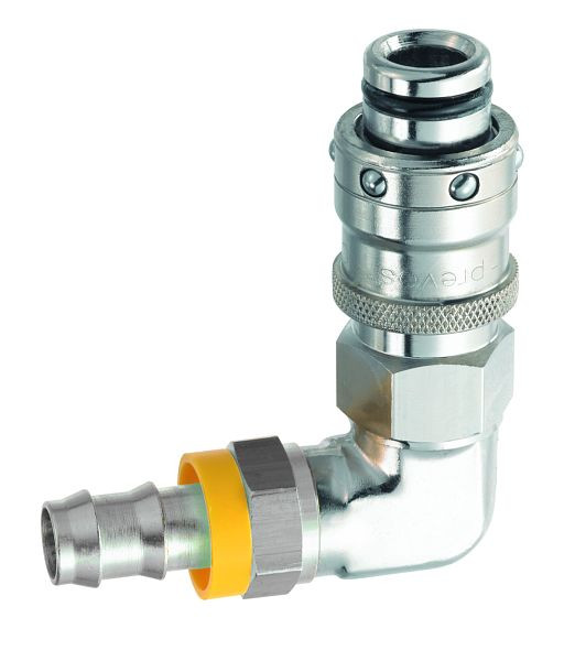 Prevost Stecker 90° für Schlauchanschluss, Durchgang 8 mm, für Schlauch mit Innen-Ø= 13 mm, VE: 10 Stück, CPI 086813CNRE