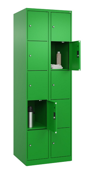 C+P Schließfachschrank Evolo PLUS, 10 Fächer, 1850x600x500mm, 6037/6037, 049000-205 S10026