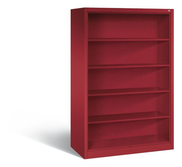 C+P Stahlregal mit Rückwand Acurado, H1950xB1200xT600mm, Farbe: Rubinrot, 5 OH, 9390-000 S10022