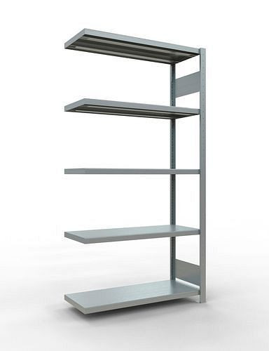 Schulte Fachbodenregal, Anbaufeld, 5 Lagerebenen, Fachlast 250 kg, 1006 x 436 x 2000 mm, 278812