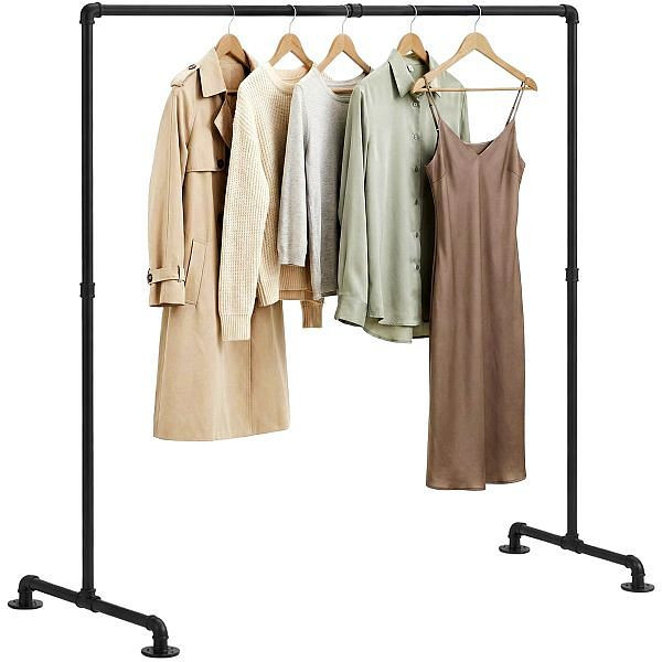 CLP Kleiderständer Jersey 55x150x150 mm, schwarz, 161761001