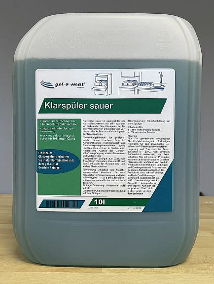 gel-o-mat Klarspüler Sauer 10 Liter, 3074
