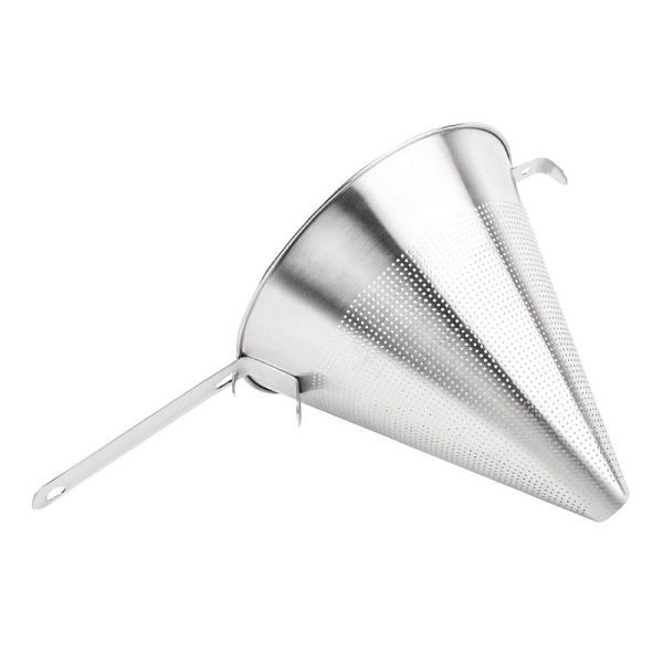 Vogue Spitzsieb Edelstahl 25cm, einfaches Entfernen von überschüssigem Wasser aus Lebensmitteln, J716
