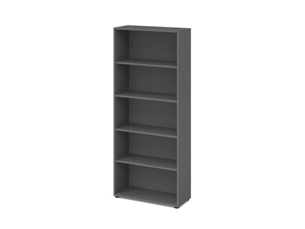 Hammerbacher Regal 5OH 33cm tief Graphit, 80 x 33 x 188 cm, V4000/G