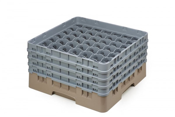 Cambro Spülkorb mit 49 Fächer Camrack® 21,5 cm Beige, 49S800184