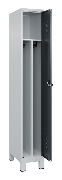 C+P Spind Evolo PLUS, mit Füßen, 1 Abteil, 1950x300x500mm, 7035/7016, Verschluss Drehriegel, 049010-10F S10012